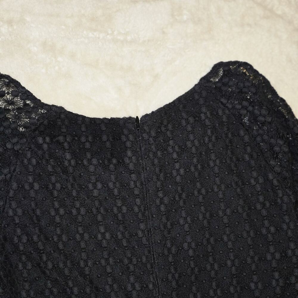 Velvet by Graham & Spencer Black Lace Sheath Dress Women’s Size S 3/4 Sleeve - Picture 8 of 8
